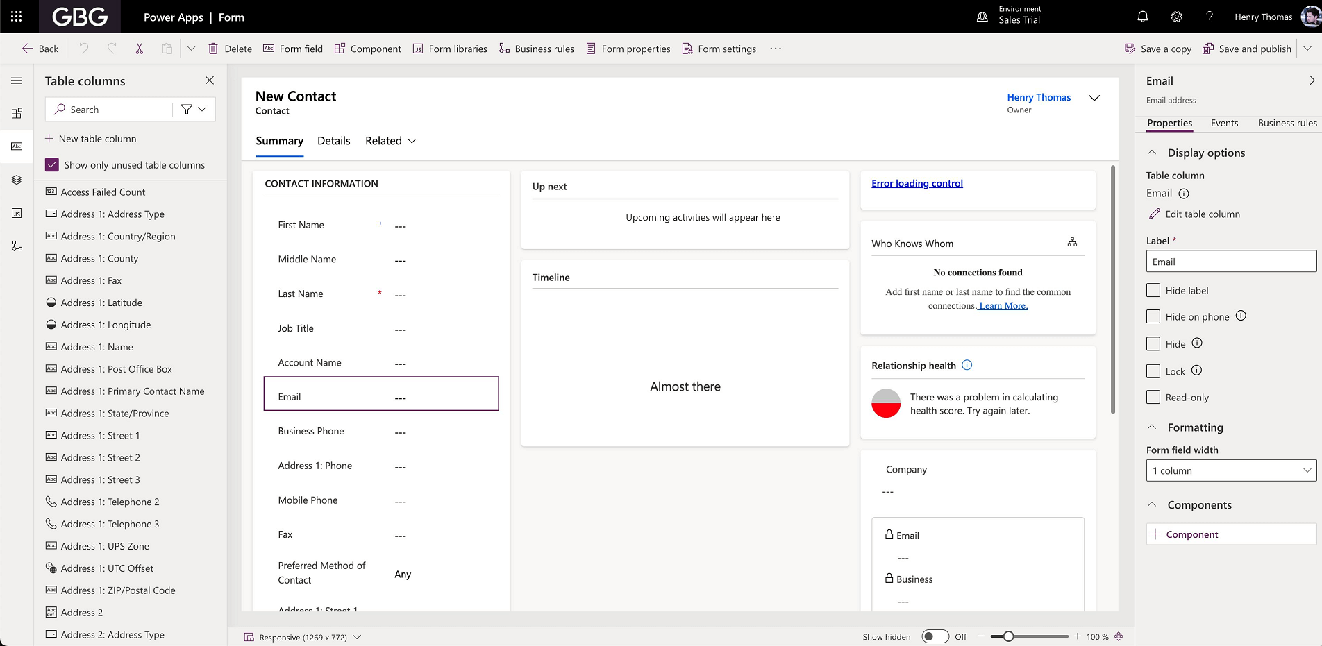 Dynamics Add Component