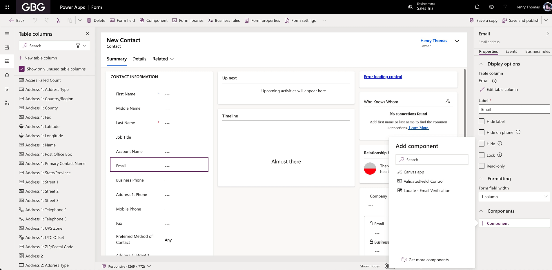Dynamics Component List