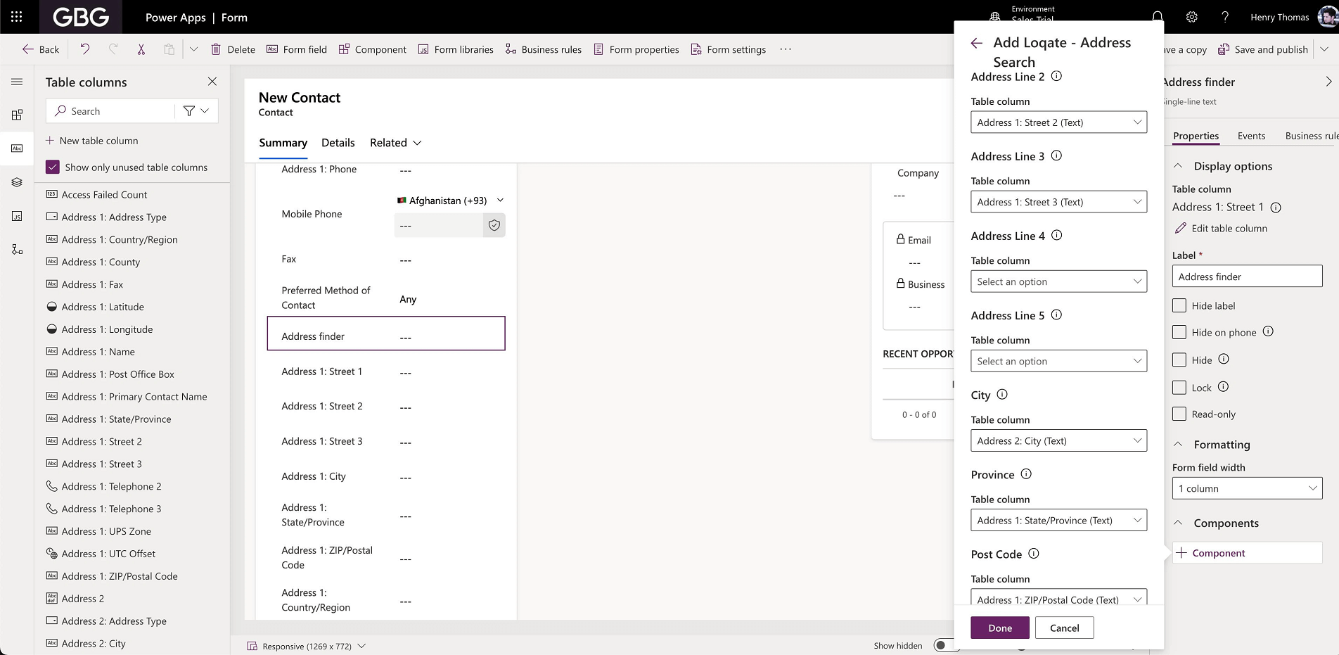 Dynamics Field Mappings
