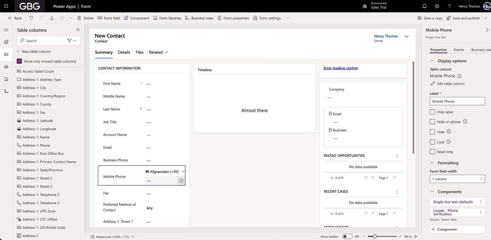 Dynamics Phone Control Updated