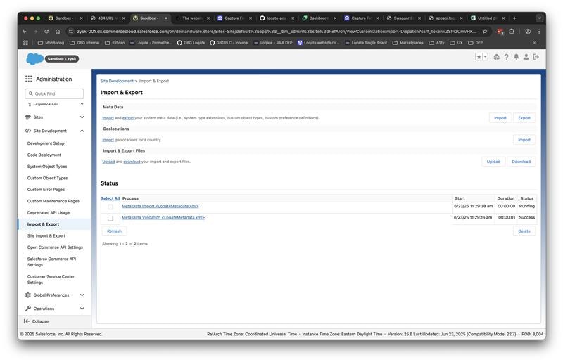 Import required metadata