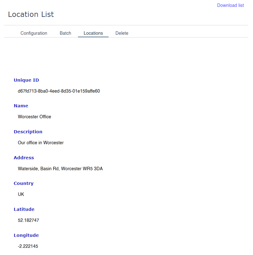 Location List 7
