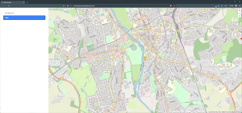 Displaying a location on the map