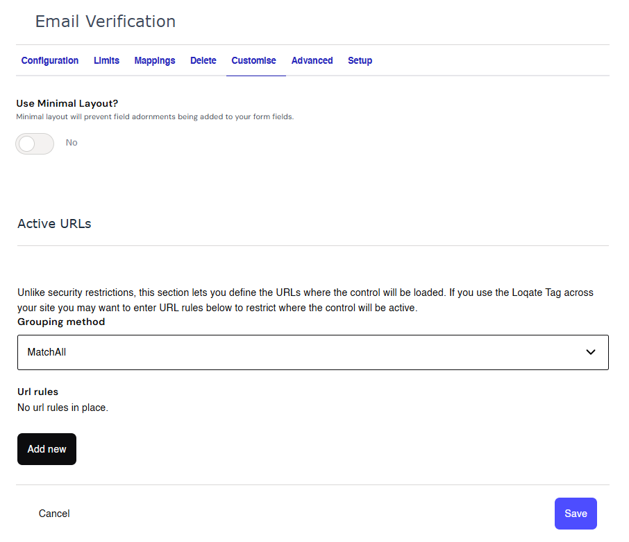 Email Verification Customise