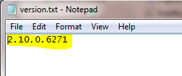 Version.txt number