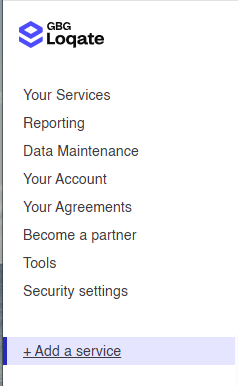 Add Service option