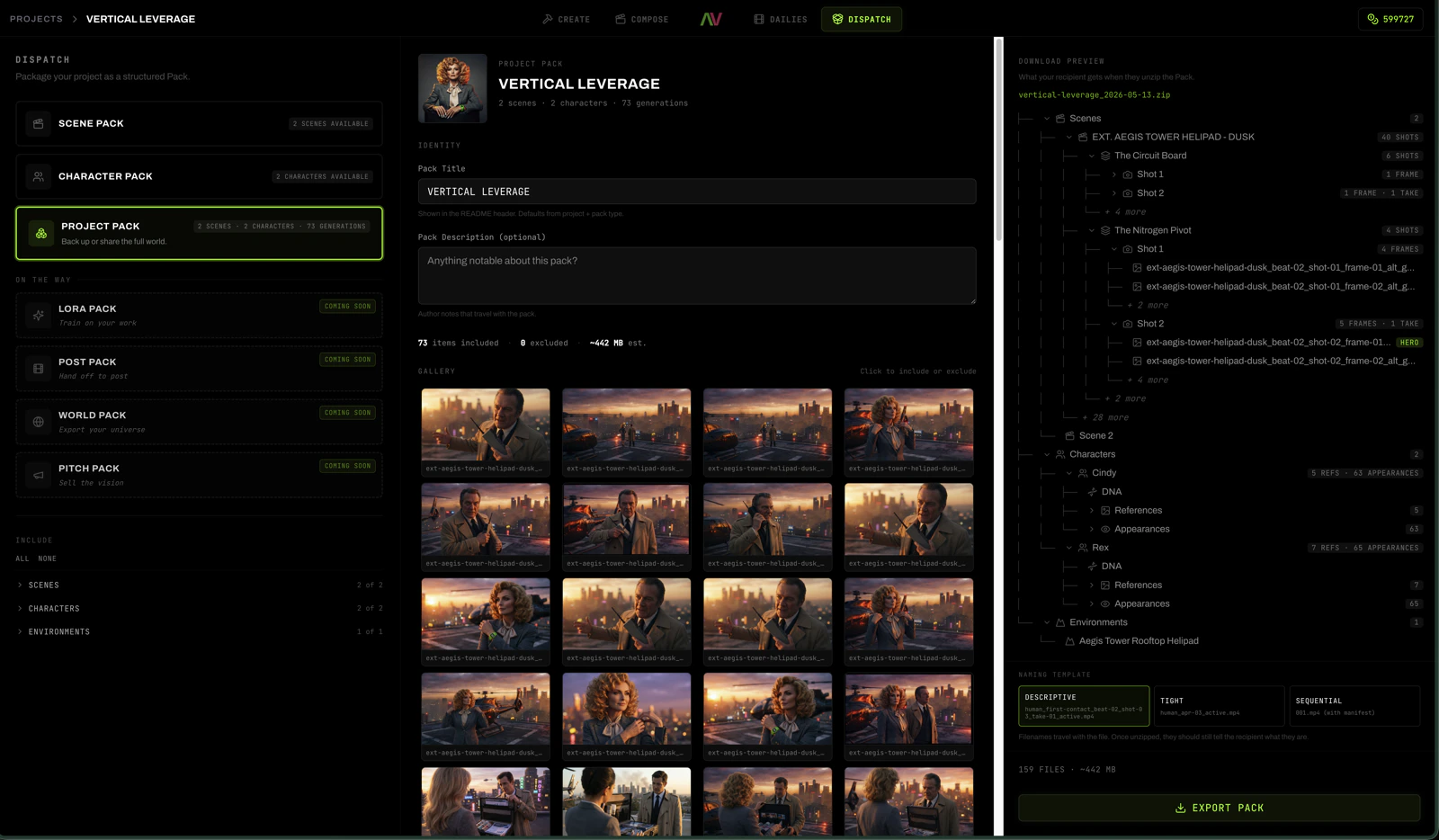 Dispatch configuration view