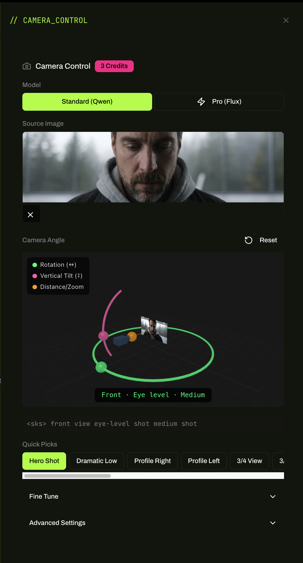 Camera Control workflow