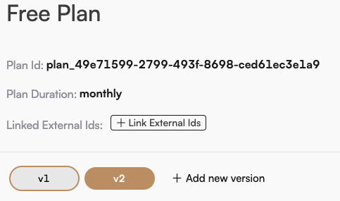 Plan Versioning