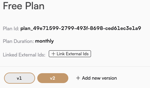 Plan Versioning