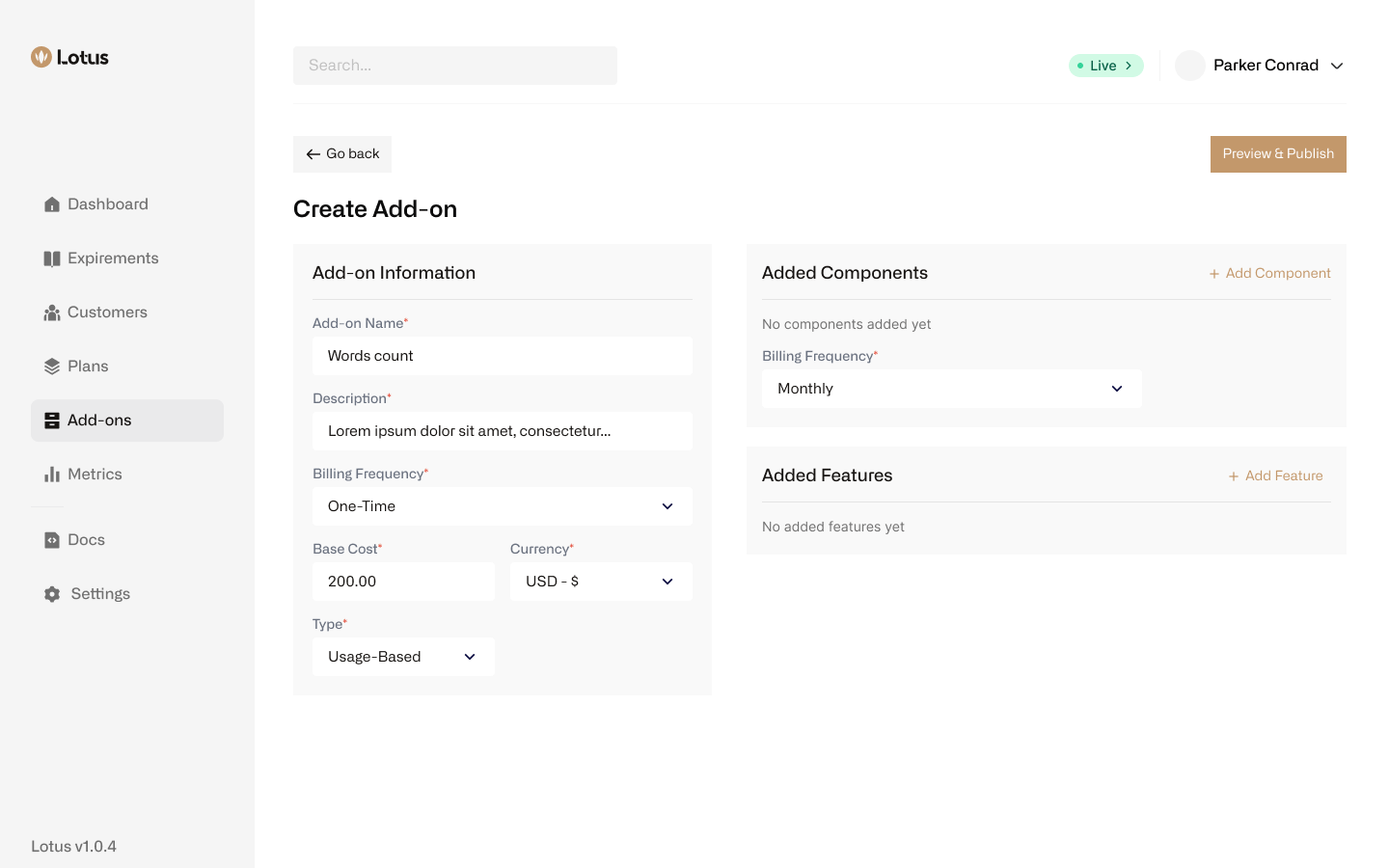 Add on Preview