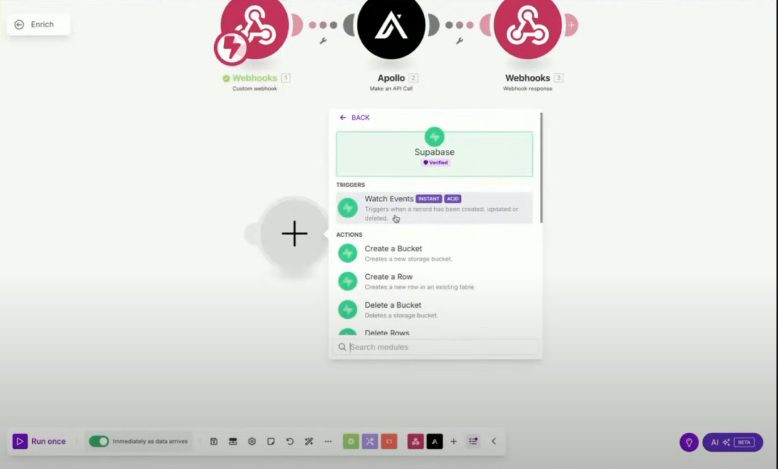 Make Supabase Automation Pn