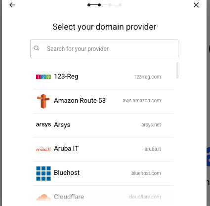 Choose your provider