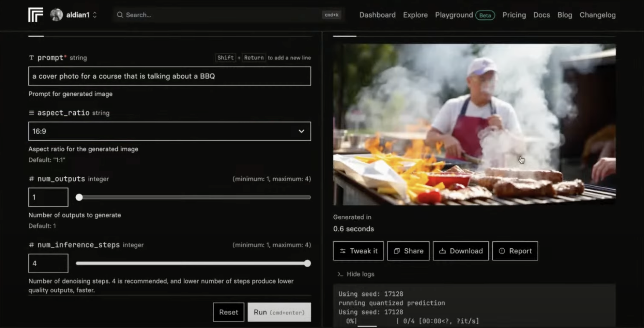 Replicate Playground Pn