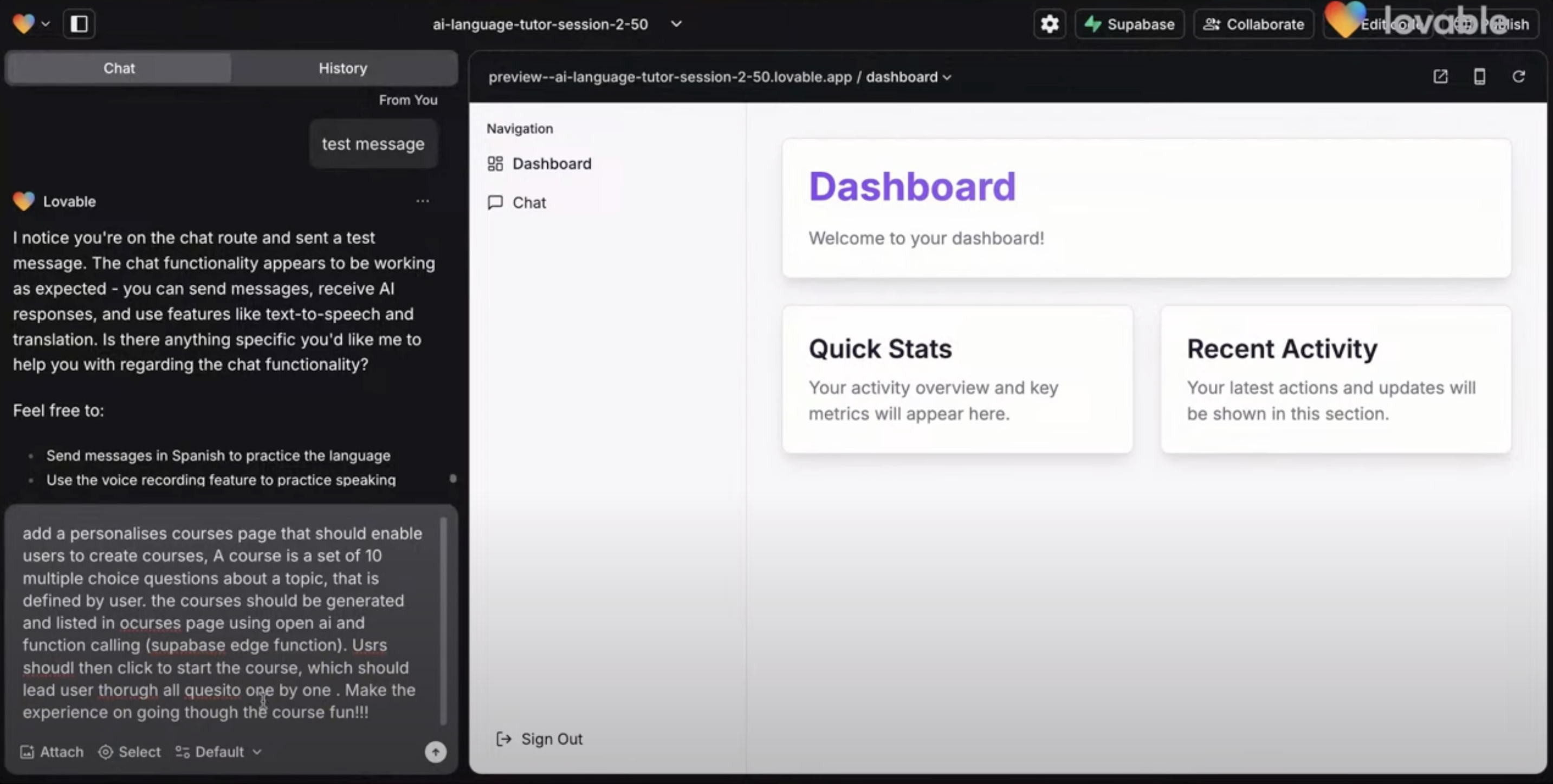 Course Dashboard Pn