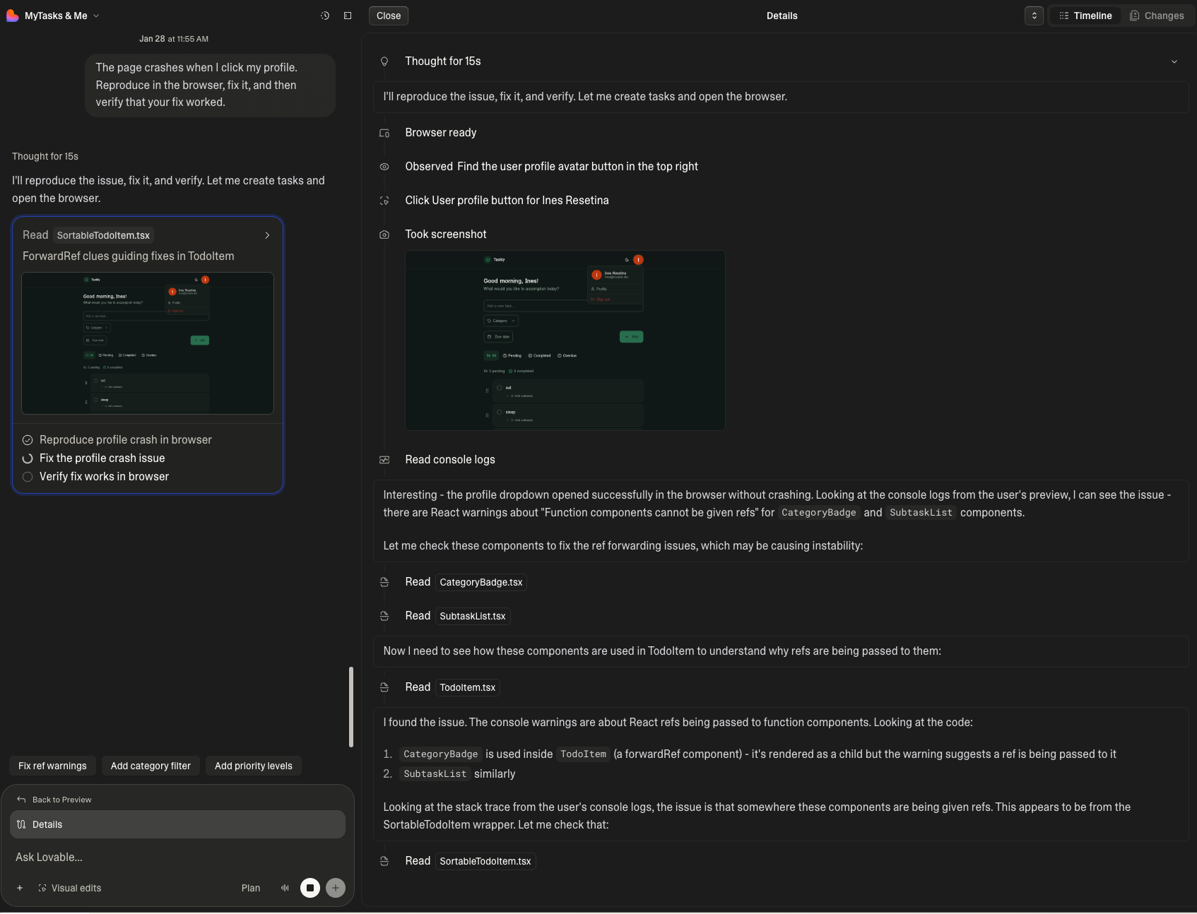 Manually triggering browser testing