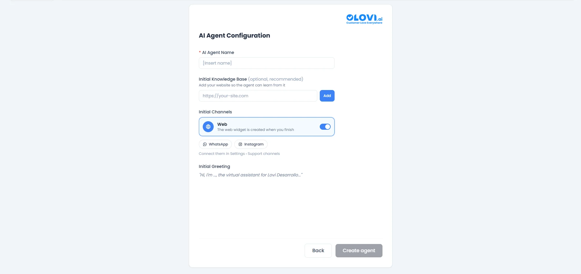 Blank Agent Configuration
