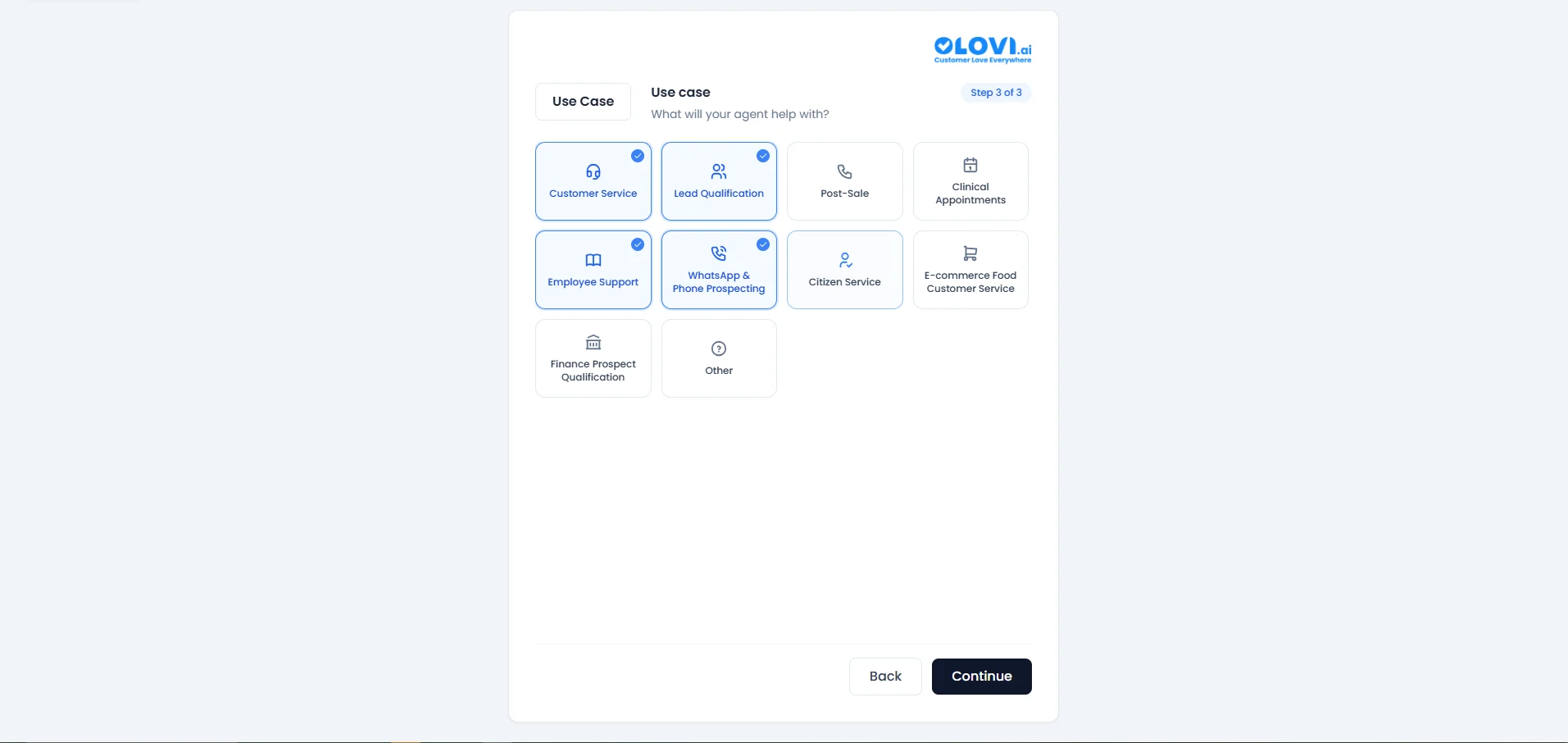 Templates — Use Case Selection