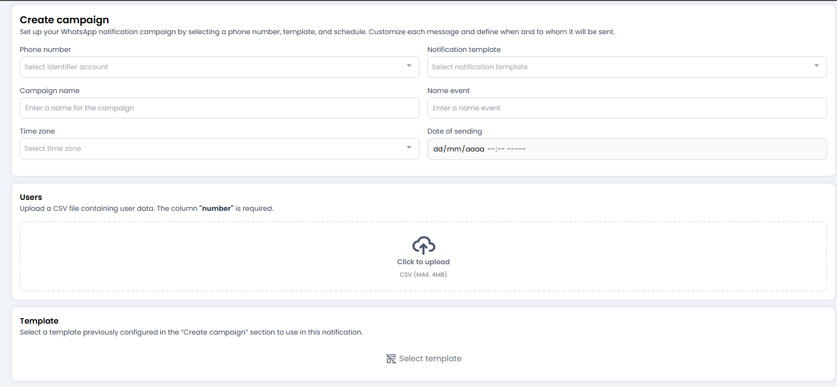Create Campaign Form
