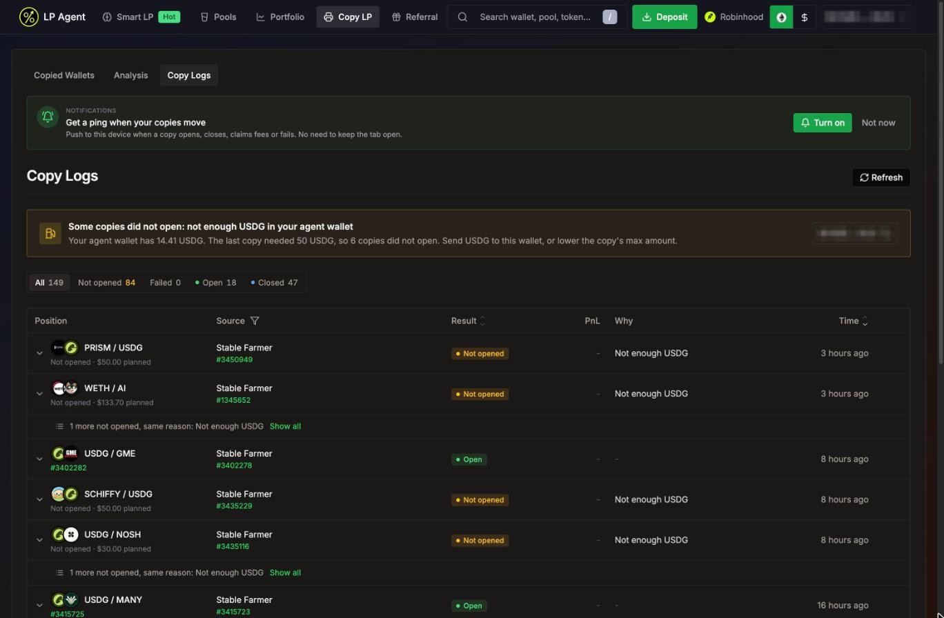Copy Logs