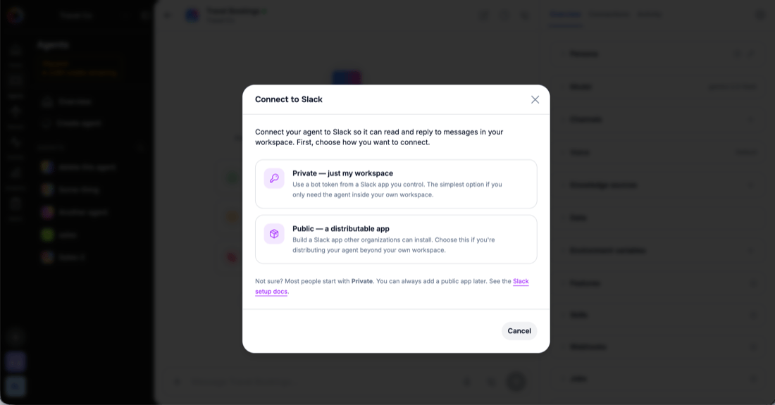 Connect to Slack workflow