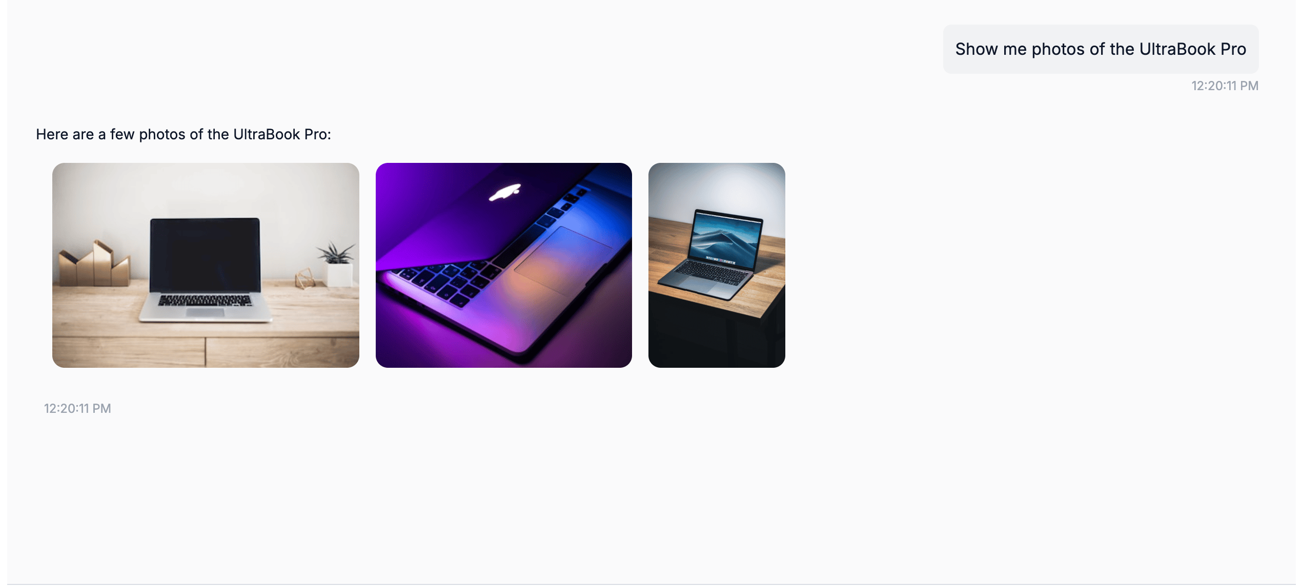 Image gallery rendered in the Lua Pop web widget