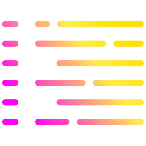 Pink and yellow gradient Eval Labs logo