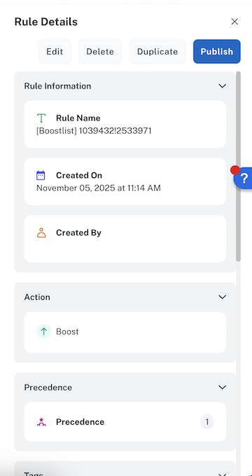 View rule details