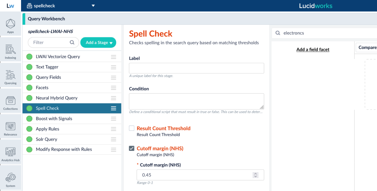 Spell Check stage located correctly in the query pipeline