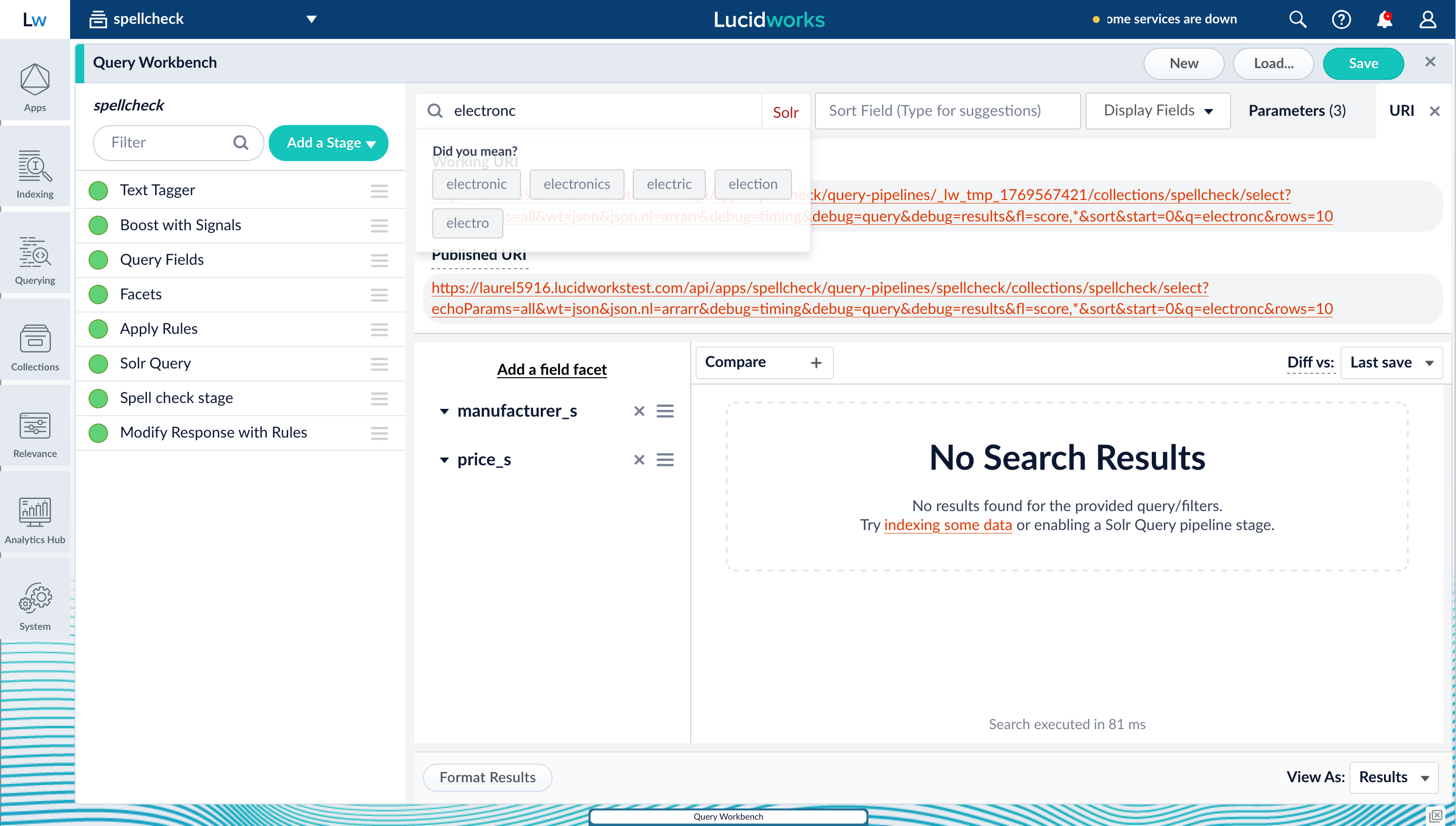 Spell Check suggestions in the Query Workbench