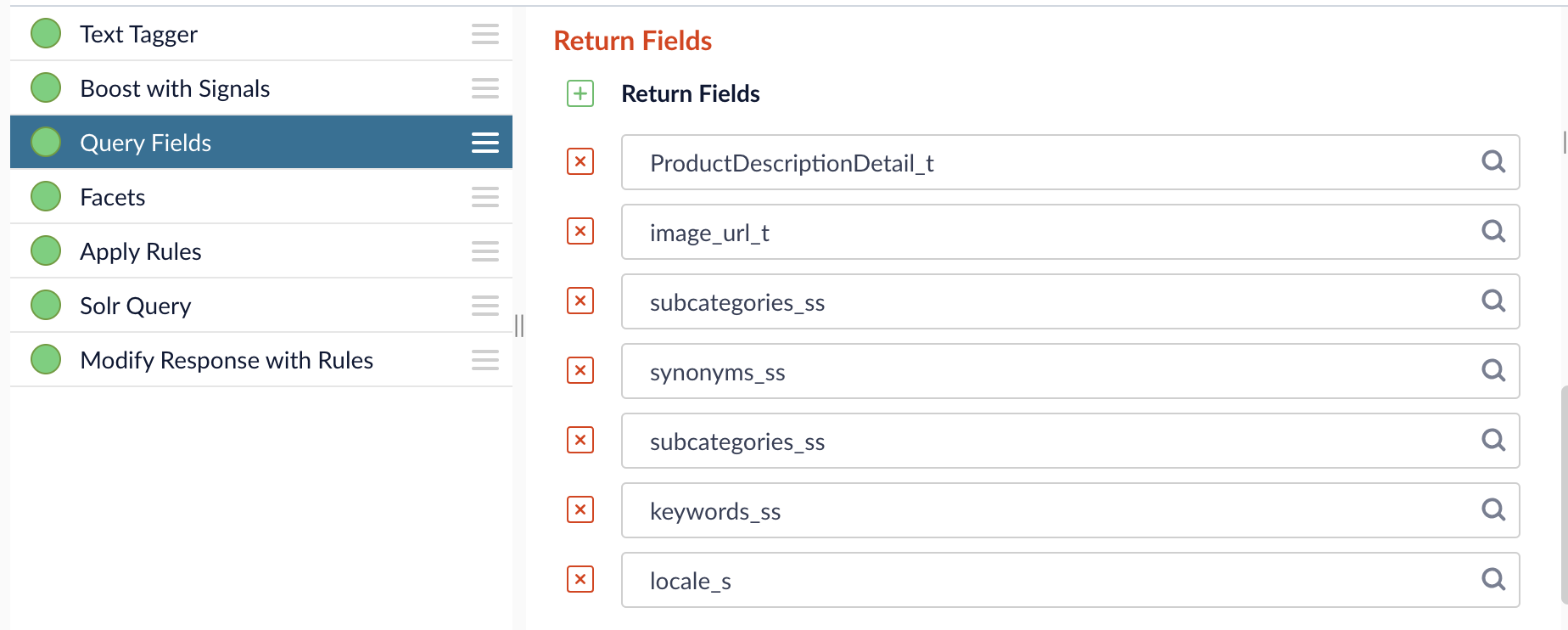 Query Workbench Return Fields