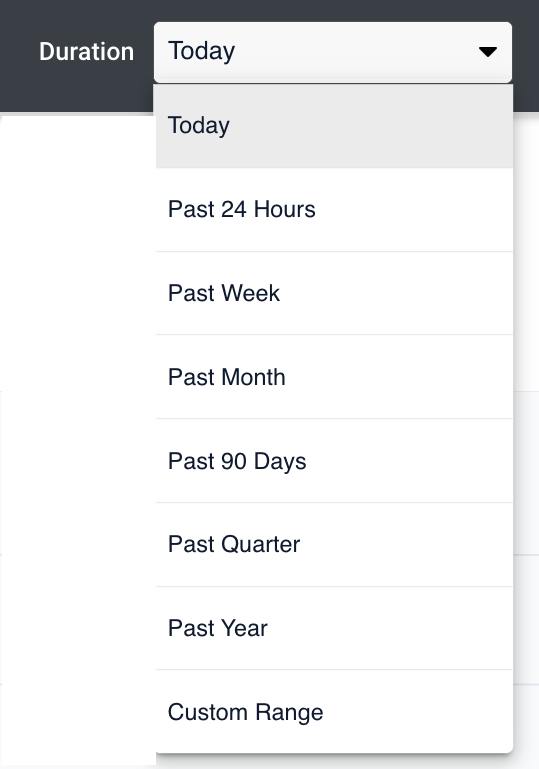 Duration date selections