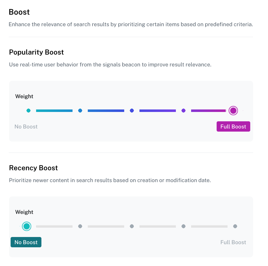 Boost in Core Settings