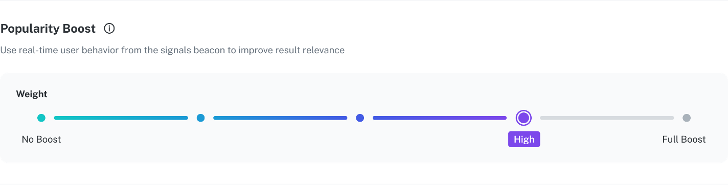 Boost signals settings