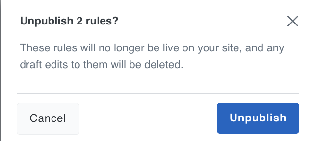 Publish multiple rules