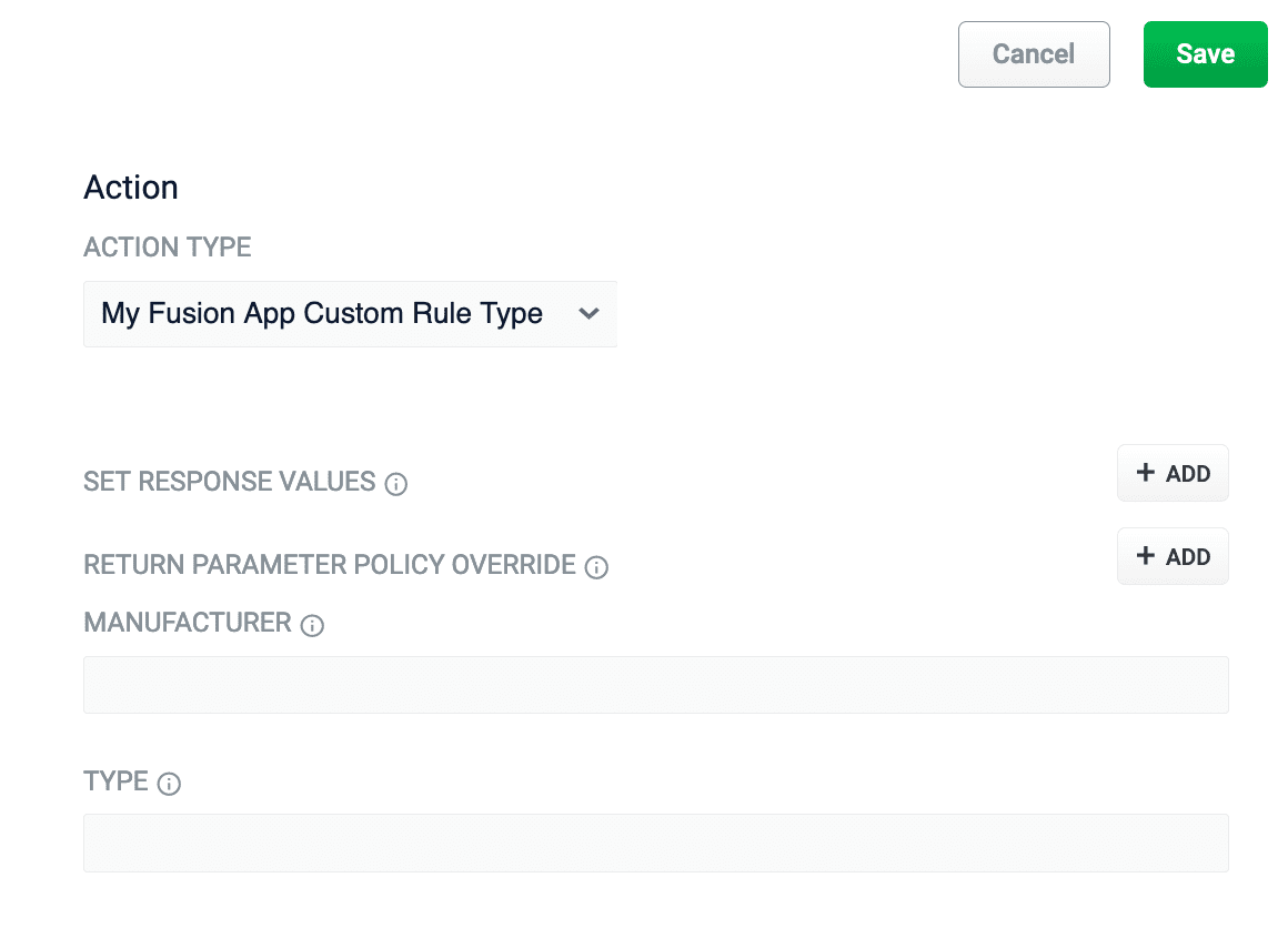 Custom Rule Type in the Rules Editor