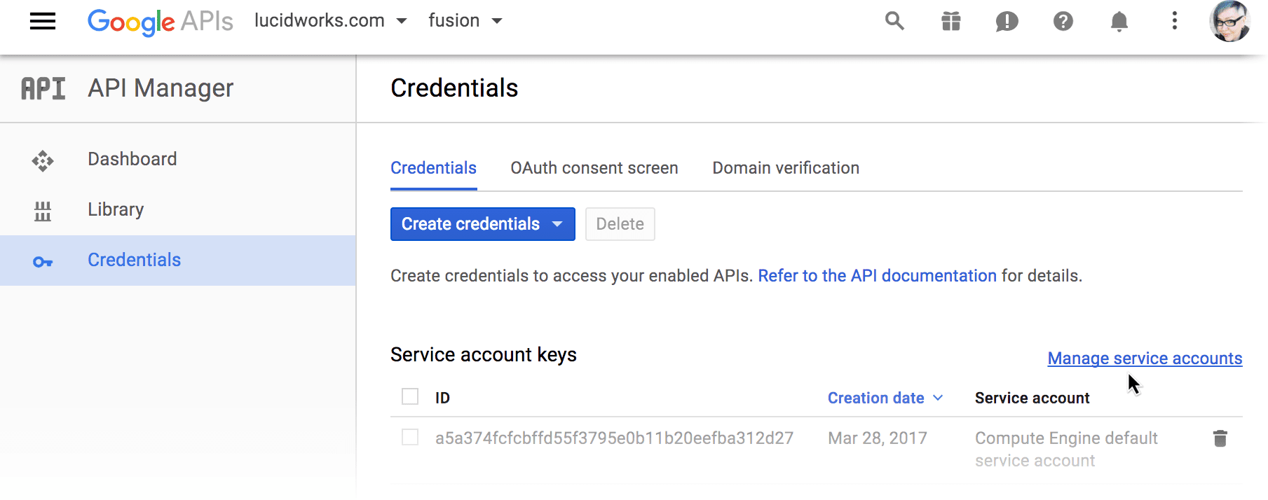 Manage service accounts