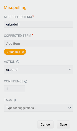 Create misspelling query rewrite
