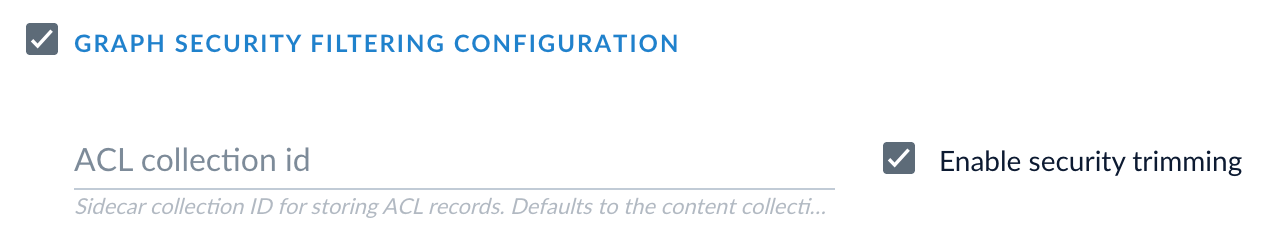 ACL collection ID in datasource settings