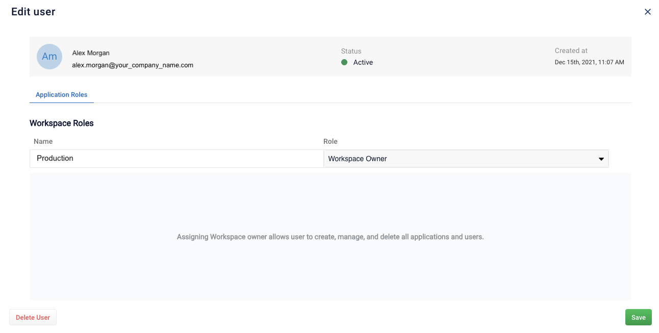 Edit workspace owner