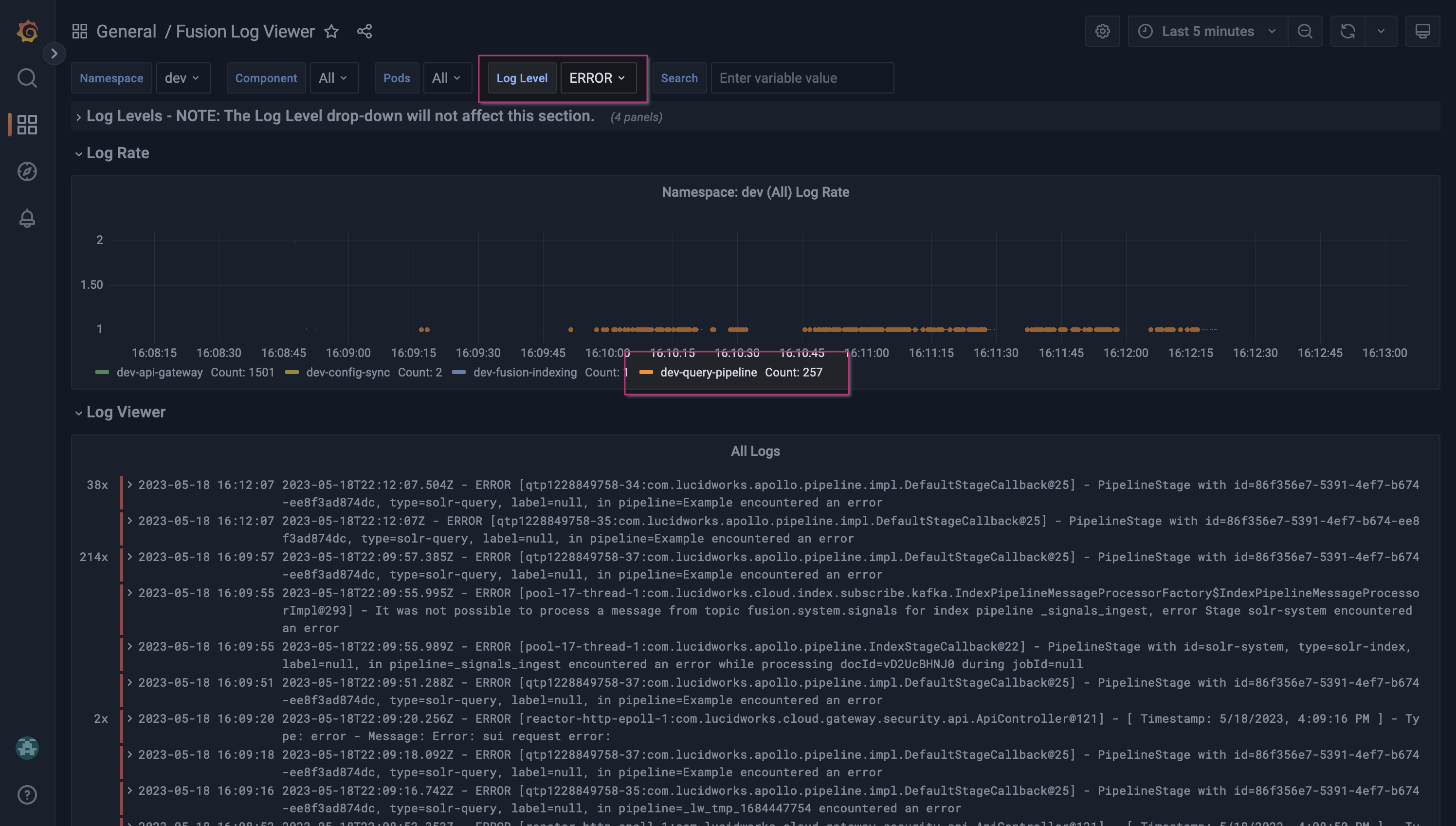 Example workflow querying