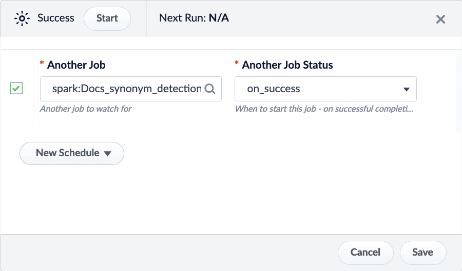 Job schedule job_completion