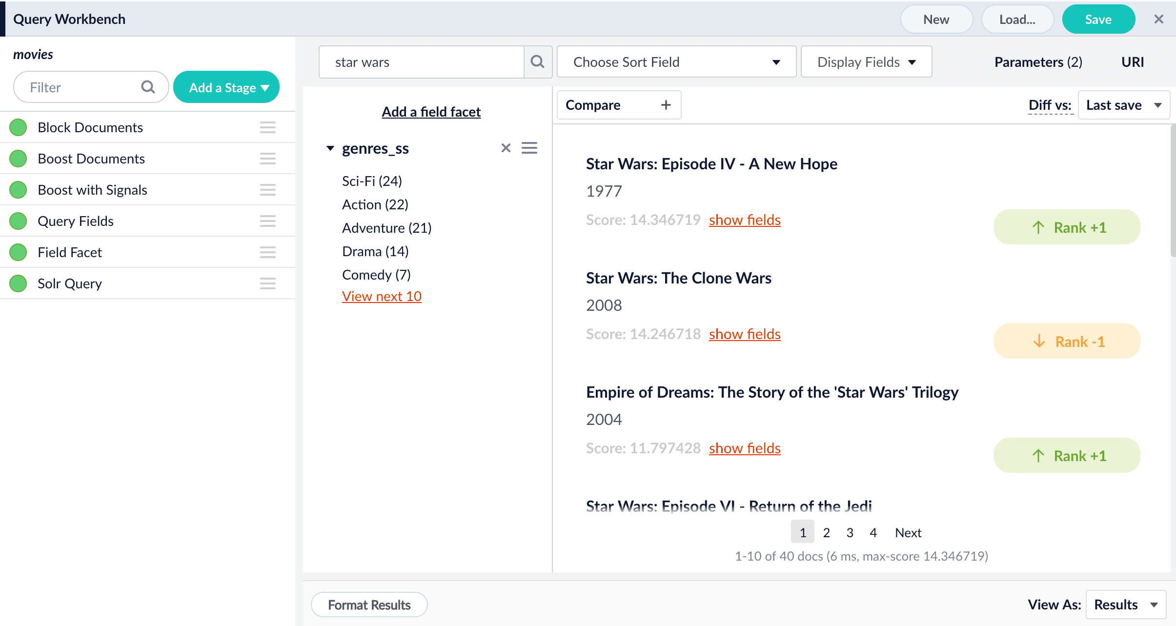 Updated display fields
