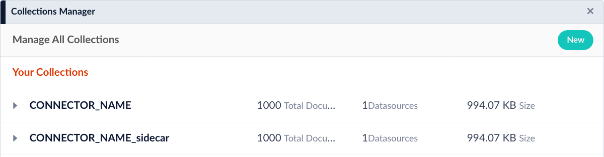 Document counts by collection