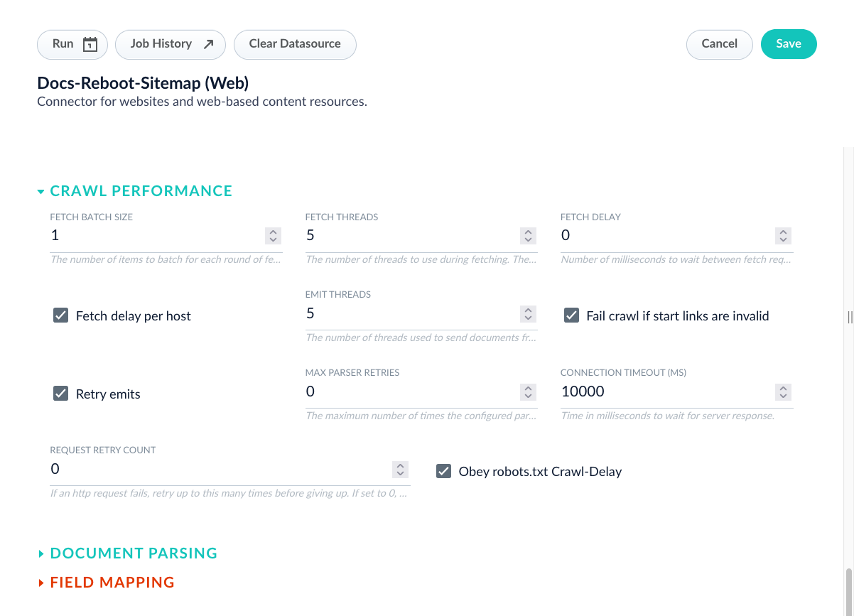 Default fetch delay per host setting