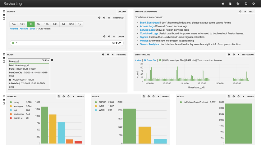 Auto Logs Built-in Dashboards - Lucidworks documentation