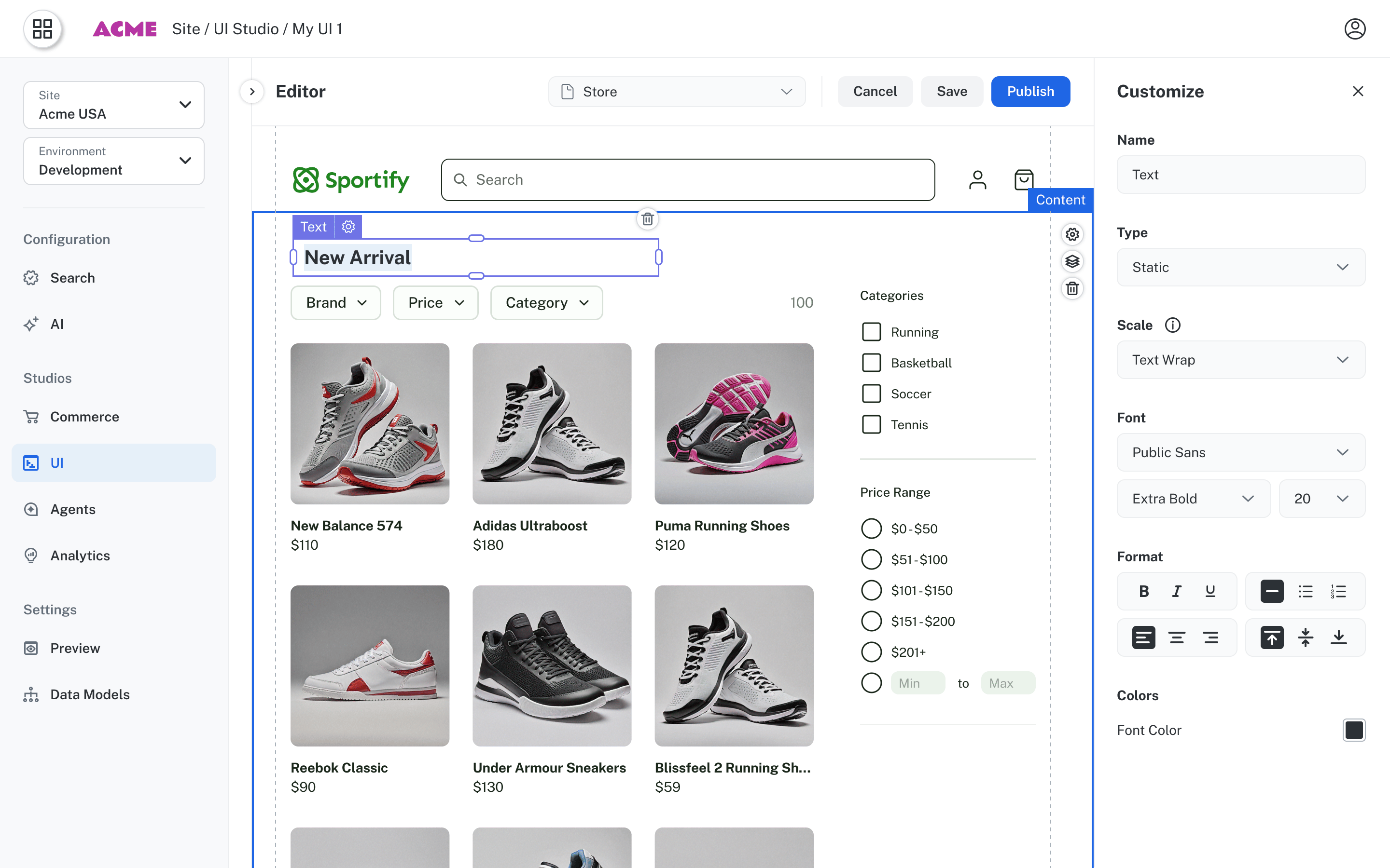 Build a search UI in minutes