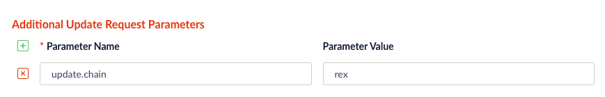 Additional update request parameters