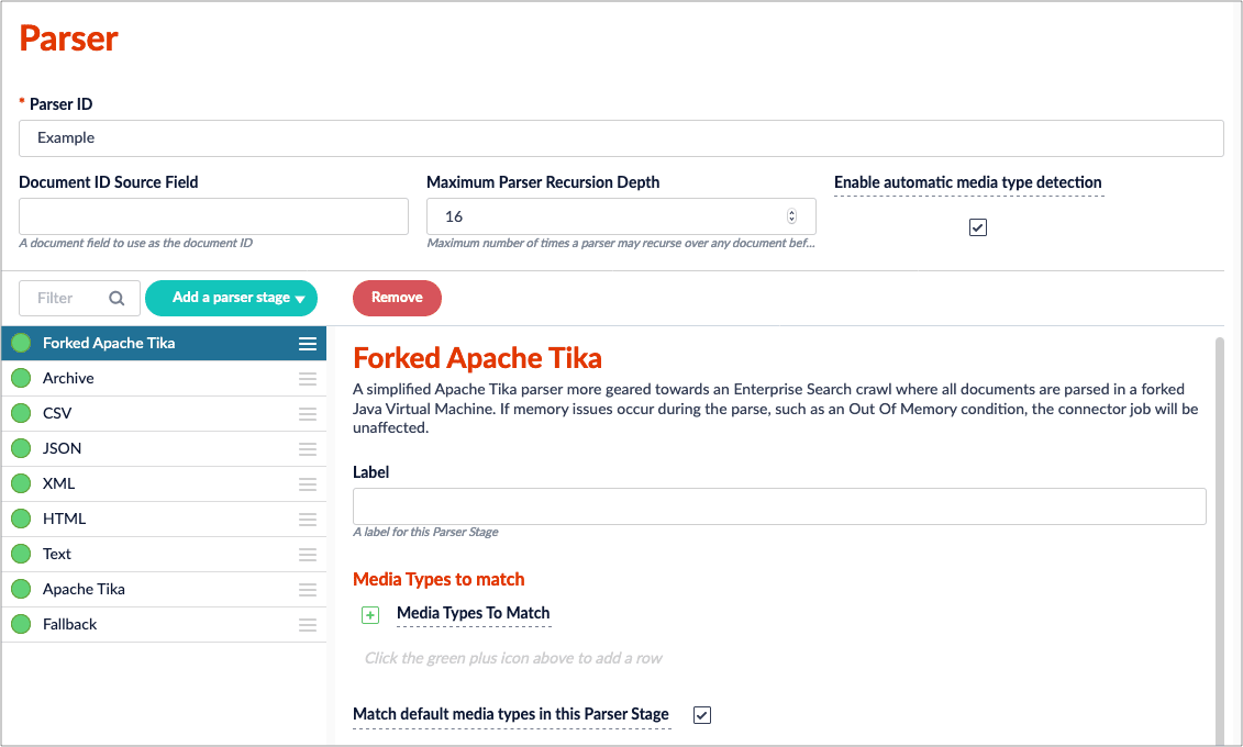 Forked Tika Parser