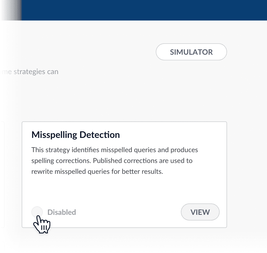 Enabling or disabling a strategy